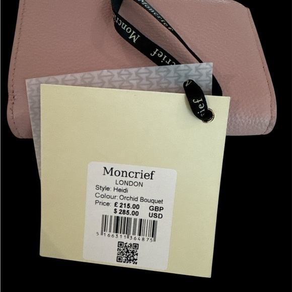Moncrief London New w/ tags Pink Pebbled Leather Wallet with Gold Emblem - Picture 2 of 9